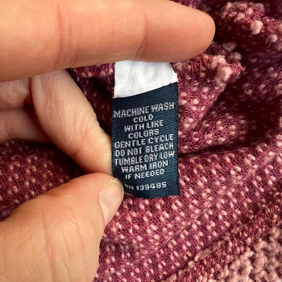 Southern Shirt Co SSCO Textured Knit Crewneck Pullover Sweater Berry Pink Med - Picture 6 of 10